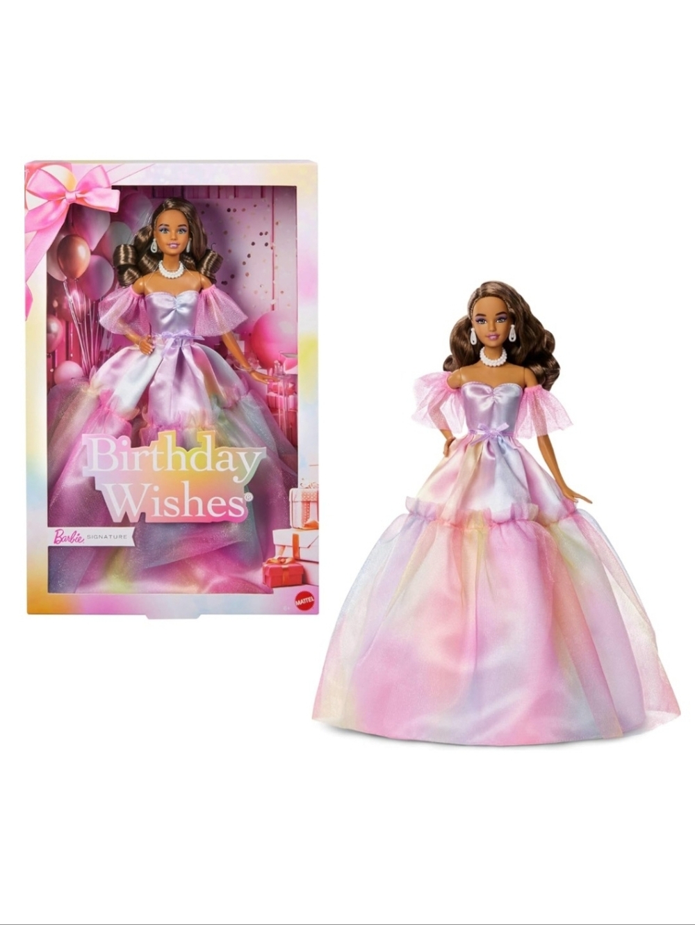 *BNIB* BARBIE 'Birthday Wishes'  Barbie Signature Doll in Pastel Rainbow Gown